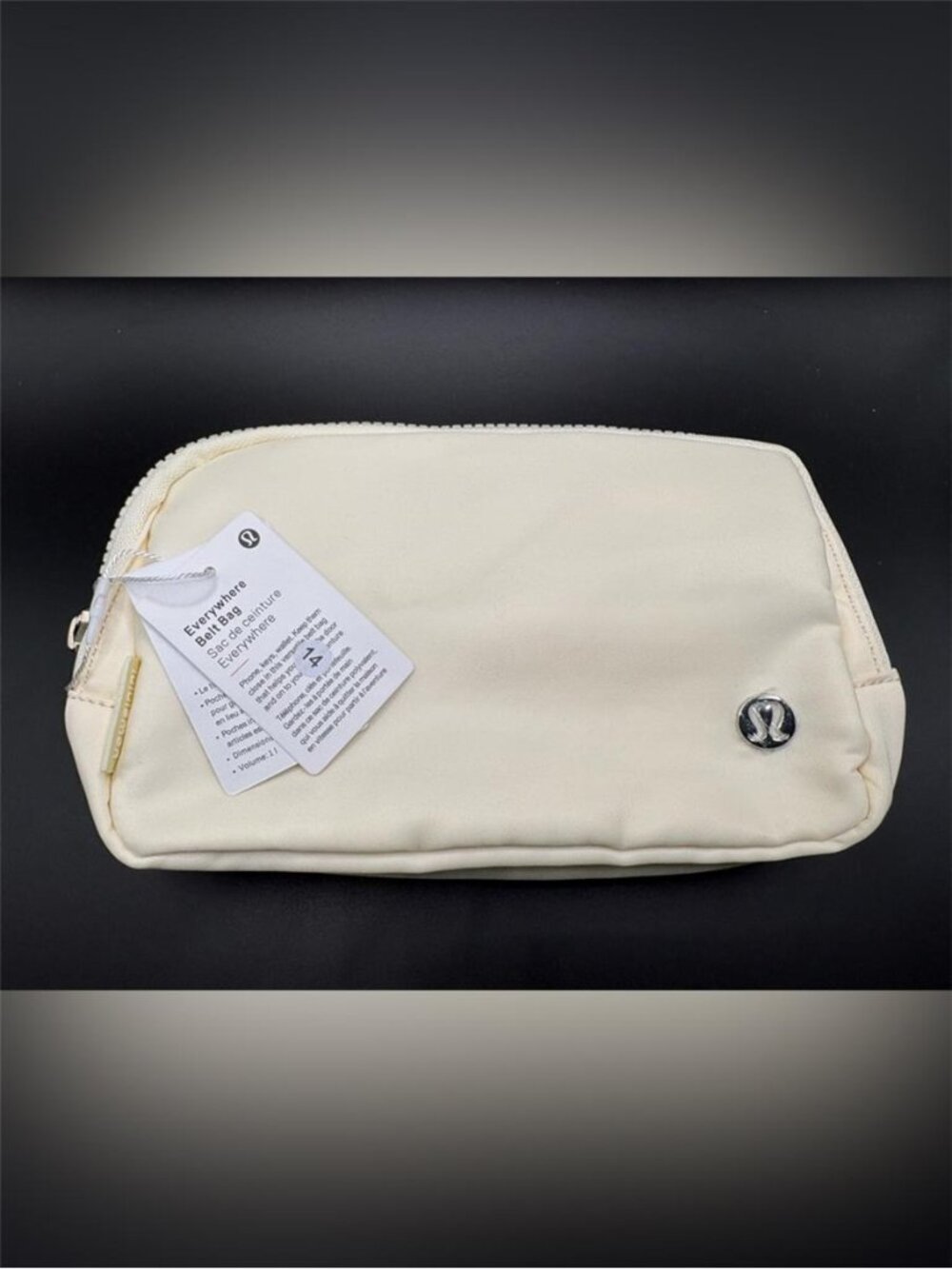 New lululemon 1L Everywhere Belt Bag Beige Silver Hardware NWT